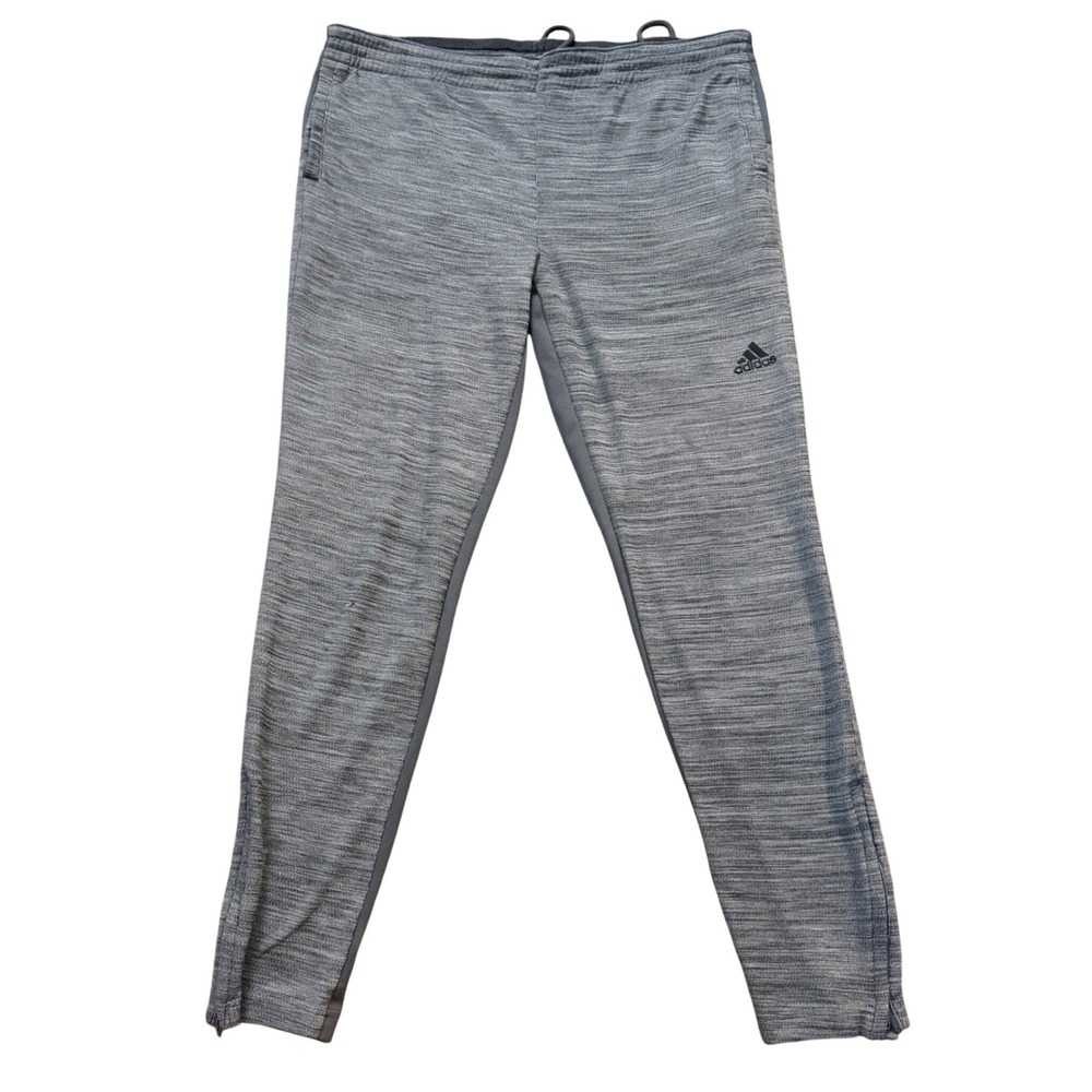 Adidas Mens Grey Space Dye Jogger Pants Tapered‎ Athletic Training Size Medium
